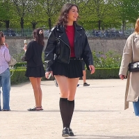 Socks and skirt