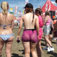 See through festival babe