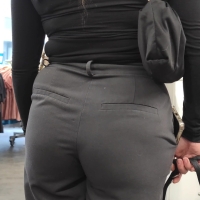 Brunette in business pants