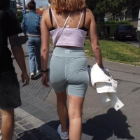 Latina in green shorts