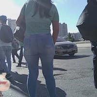 Bus stop Latina booty