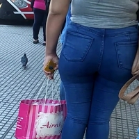 Milf booty in tight jeans