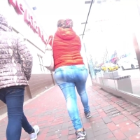 Fat ass in jeans