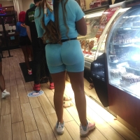 Ebony ass in blue (part 1)