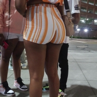 Black ass in shorts