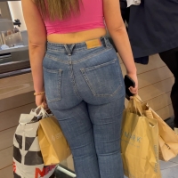 Tight jeans thick booty