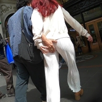 Redhead jiggles
