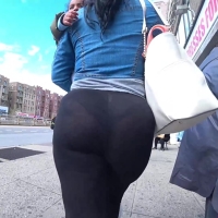 See through ebony milf