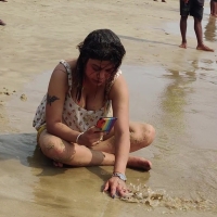 Beach cleavage