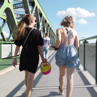 Two cuties in skirts