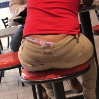 Ebony thong slip