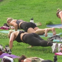 Yoga in the park