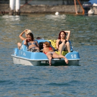 Paddle boat babes