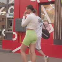 Green bikers booty