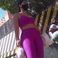 Latina in spandex
