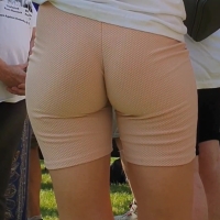 Cream shorts wedgie