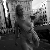 Skinny braless babe (infrared)