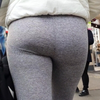 Grey leggings gym girl