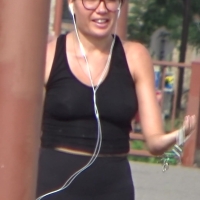 Nerdy college girl