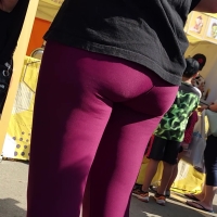 Purple leggings babe