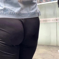 Blonde with wedgie and nice ass