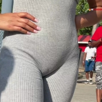 Sexy ass in grey onesie
