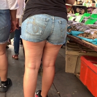 Big booty in shorts