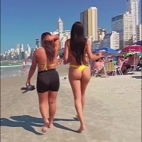 Yellow thong hottie