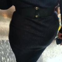 Big booty in black dress