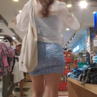 Hottie in blue skirt