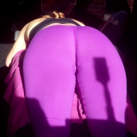 Purple leggings PAWG
