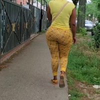 Ebony girl in yellow