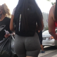 Latina ass in shorts