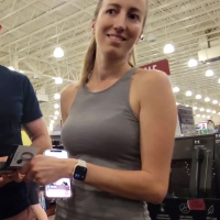 Candid slim cutie