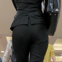 Asian lady tight pants