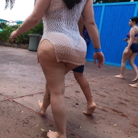 Huge waterpark booty
