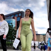 Braless babe with big booty
