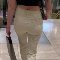 Tight white pants