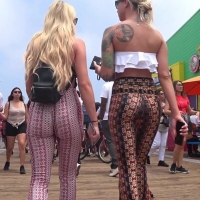 Two flared blondes