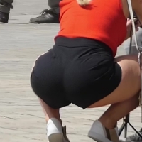Black shorts booty