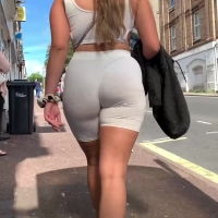 British ass in white