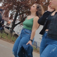 Tattooed braless chick
