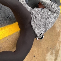 Ebony babe bends (1080p)