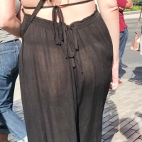 See through brunette