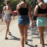 Three hotties in shorts