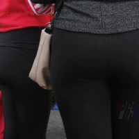 Two girls in leggings