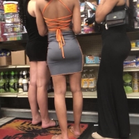 Hottie in grey skirt