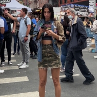 Camo hottie upskirt