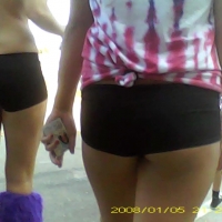Booty shorts at festival