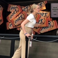 Blonde with hot panty lines